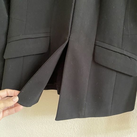 Trouve Black Open Front Oversized Blazer Suit Jacket Womens Size Medium‎ - Picture 2 of 11